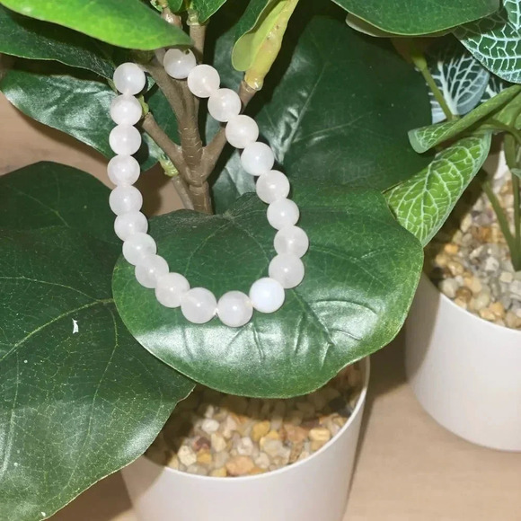 6mm ROSE QUARTZ BALL BRACELET THE STONE OF LOVE AND PEACE WITH LOVING ENERGY 💗 - Picture 4 of 6